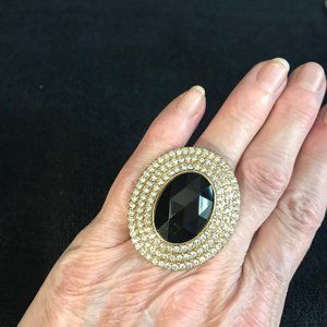 Gold Stretch Bling Ring